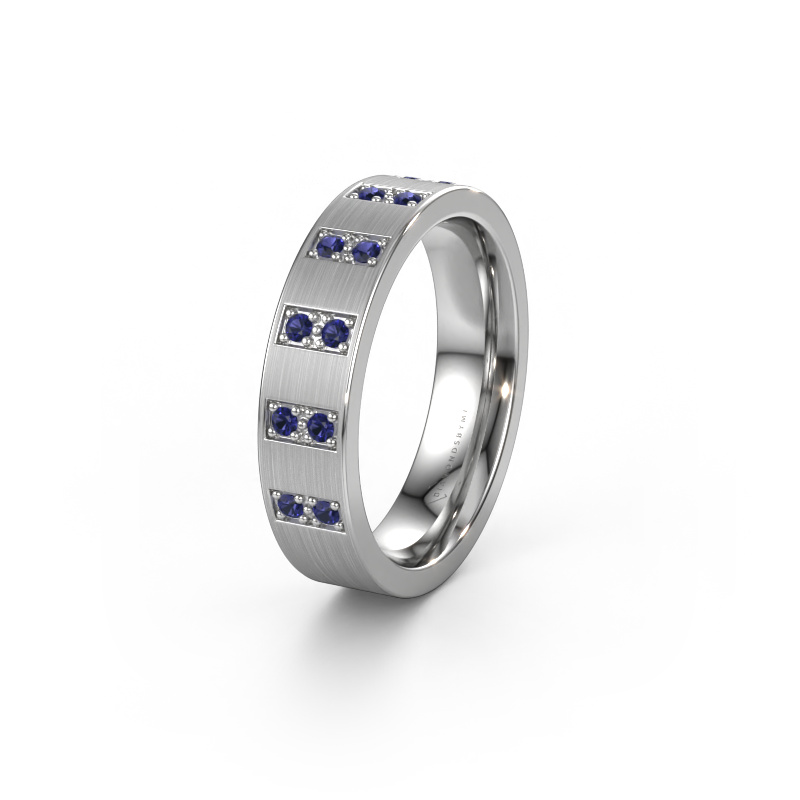 Image of Wedding ring WH2013L 950 platinum ±0.20x0.08 in Sapphire