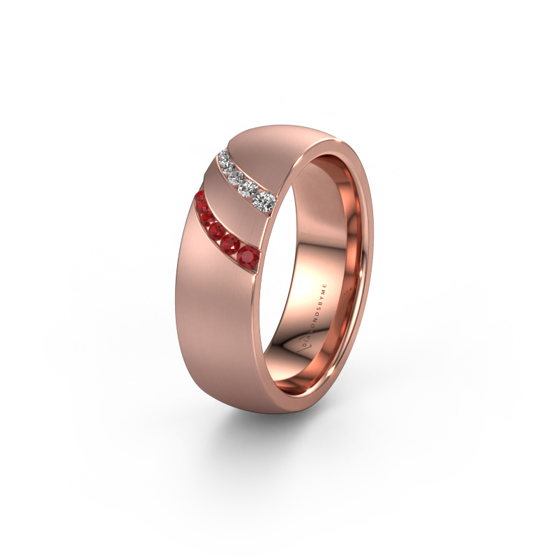 Image de Alliance WH2015L 585 or rose ±6,5x2 mm Rubis