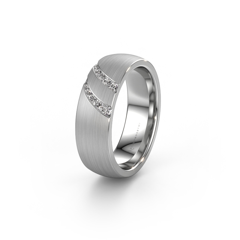 Bild von Ehering WH2015L 950 Platin ±6,5x2 mm Zirkonia