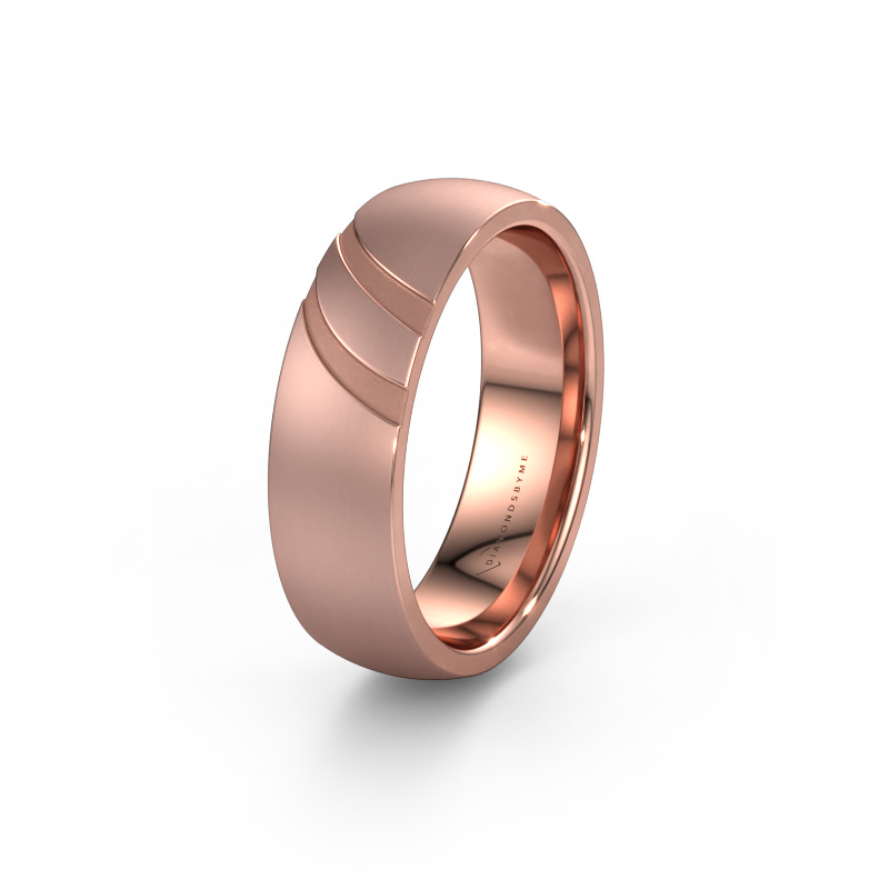 Image of Wedding ring WH2015M 585 rose gold ±0.26x0.08 in