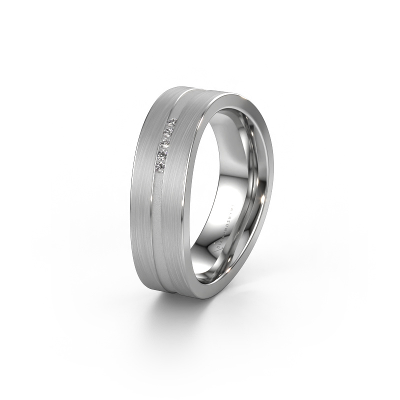 Image of Wedding ring WH2019P 950 platinum ±0.24x0.08 in Diamond