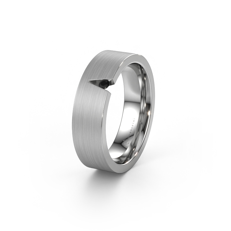 Bild von Ehering WH2023L 950 Platin ±6x2 mm Schwarz Diamant