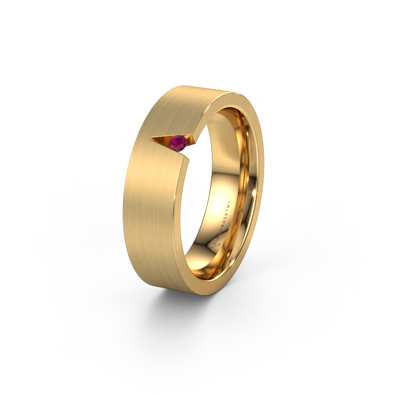 Bild von Ehering WH2023L 585 Gold ±6x2 mm Rhodolit