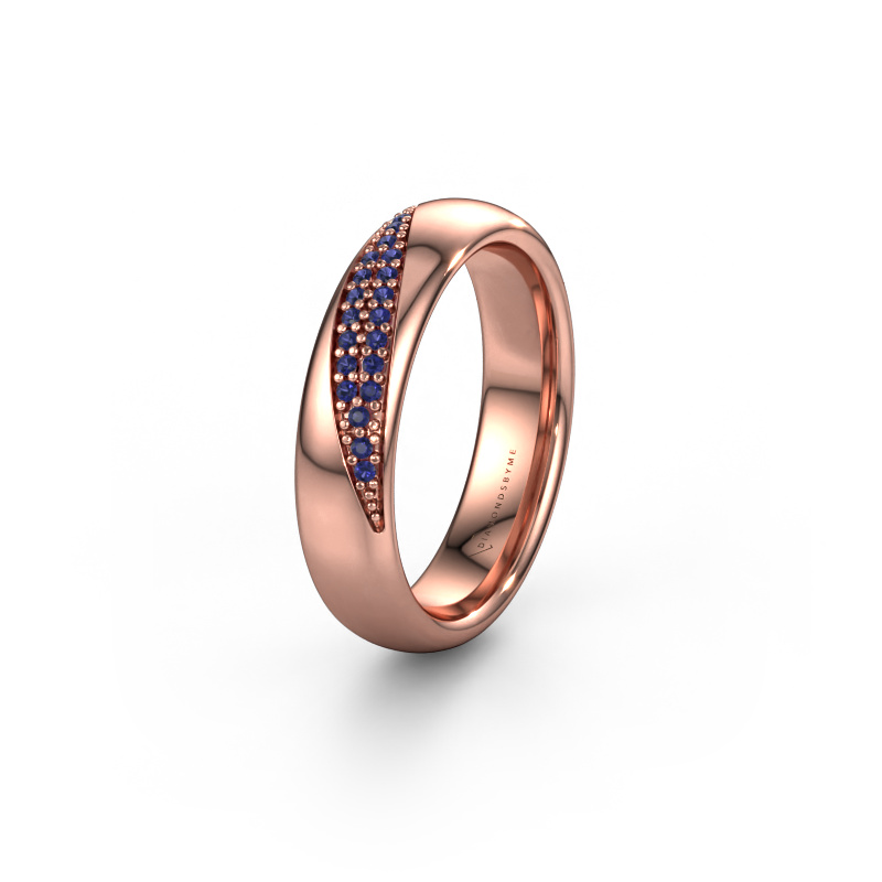 Image of Wedding ring WH2025L 585 rose gold ±0.20x0.09in Sapphire
