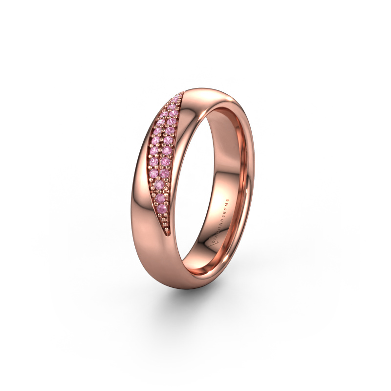 Bild von Ehering WH2025L 585 Roségold ±5x2.2 mm Pink Saphir