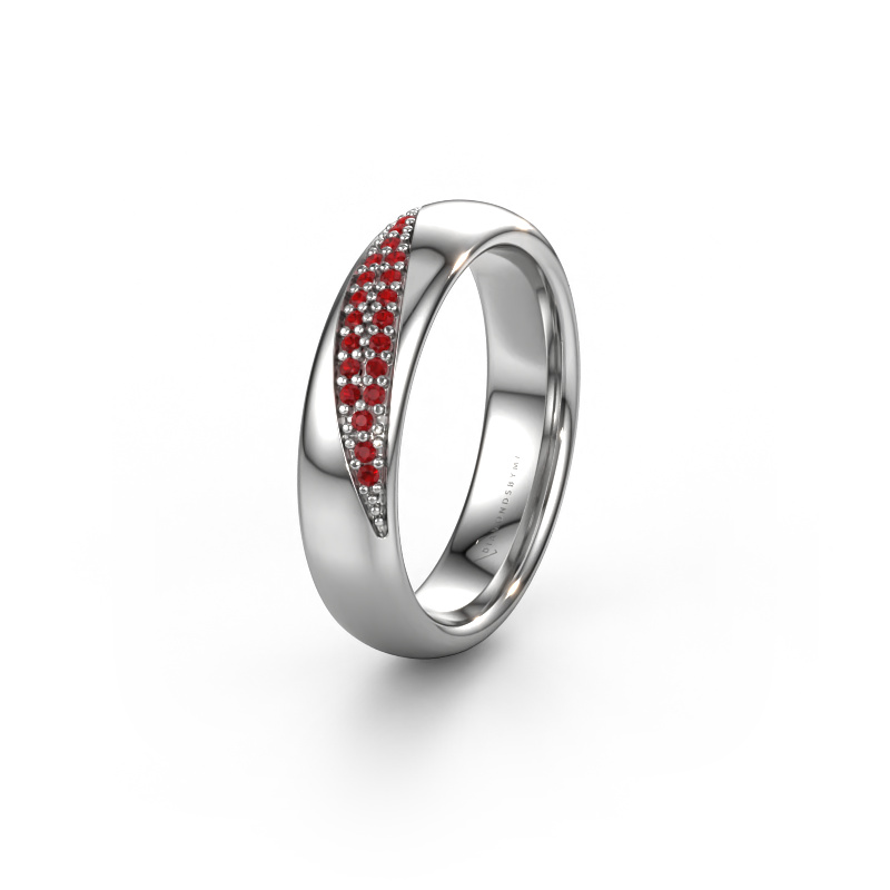 Image of Wedding ring WH2025L 585 white gold ±5x2.2 mm Ruby