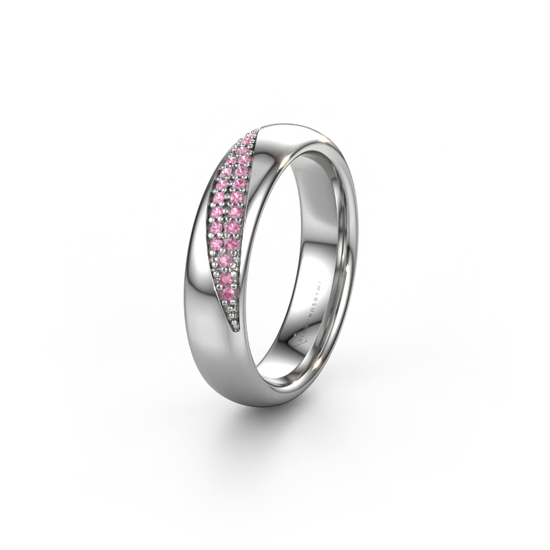 Image de Alliance WH2025L 585 or blanc ±5x2.2 mm Saphir rose