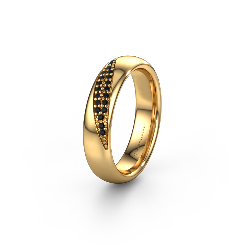 Bild von Ehering WH2025L 585 Gold ±5x2.2 mm Schwarz Diamant