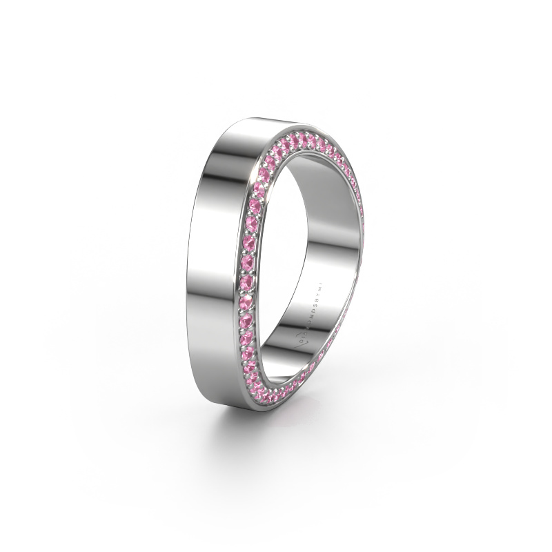 Bild von Ehering WH2027BM 585 Weißgold ±5x2.2 mm Pink Saphir 1.2 mm