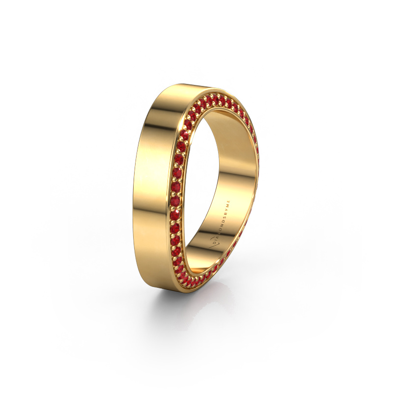 Image of Wedding ring WH2027BM 585 gold ±0.20x0.09in Ruby 1.2 mm