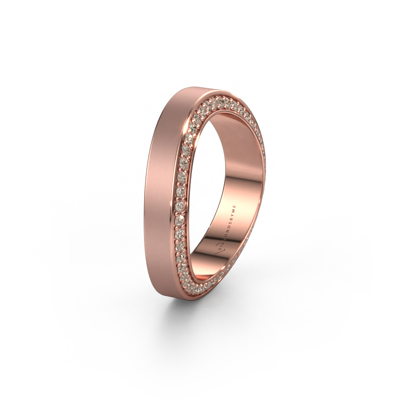 Bild von Ehering WH2029AM 585 Roségold ±5x2.2 mm Braun Diamant