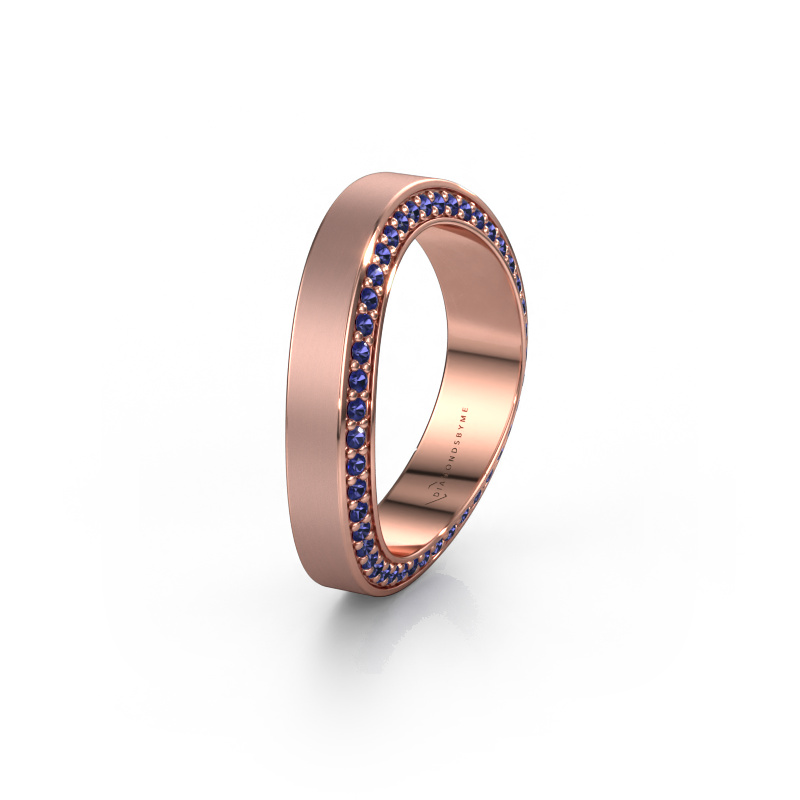 Image of Wedding ring WH2029AM 585 rose gold ±0.20x0.09in Sapphire
