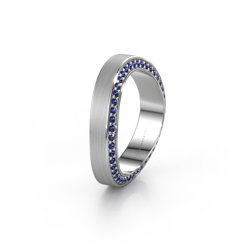 Image of Wedding ring WH2029AM 585 white gold ±0.20x0.09in Sapphire