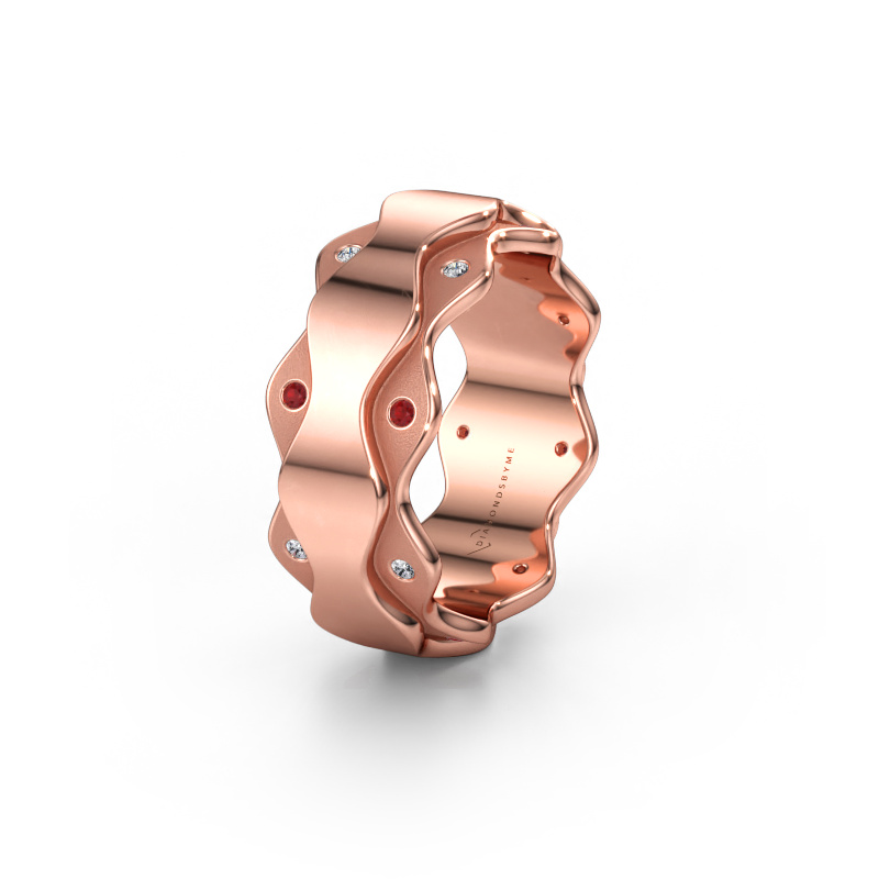 Immagine di Fede nuziale WH2033L 585 oro rosa ±7 x 2,4 mm Rubino