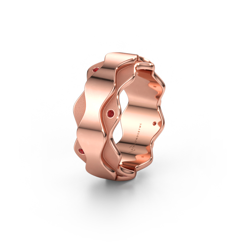 Bild av Vigselring WH2034P 585 roséguld ±7 x 2,4 mm Rubin