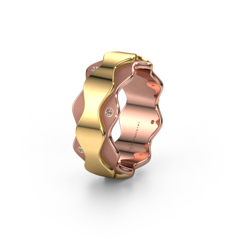 Bild von Ehering WH2034P 585 Roségold ±7x2.4 mm Braun Diamant