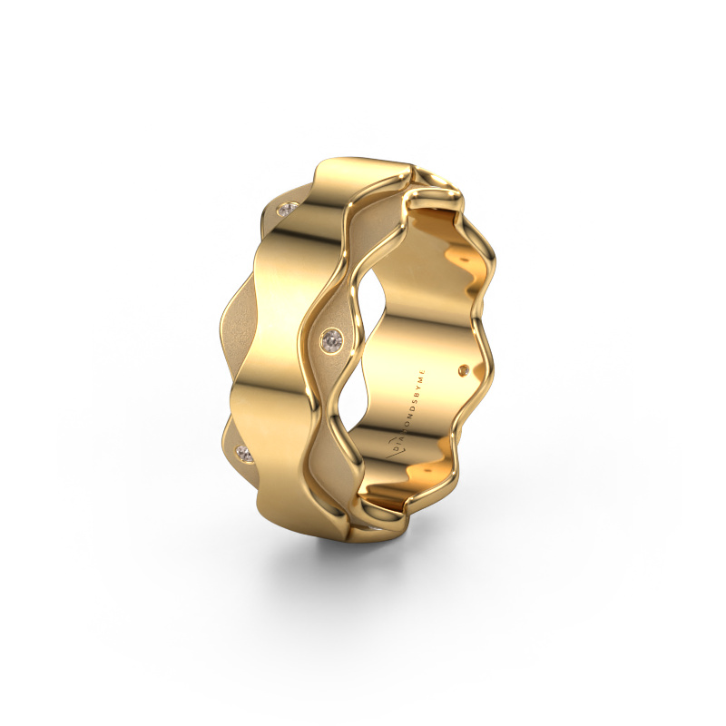 Image de Alliance WH2034P 585 or jaune ±7x2.4 mm Diamant brun