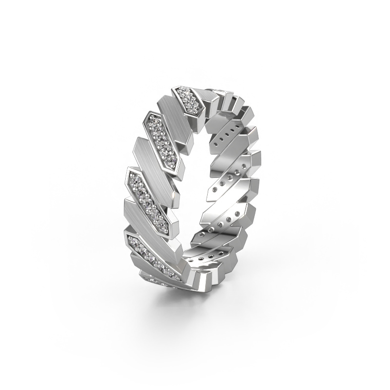 Image of Weddings ring WH2036L 950 platinum ±0.28x0.09in Zirconia