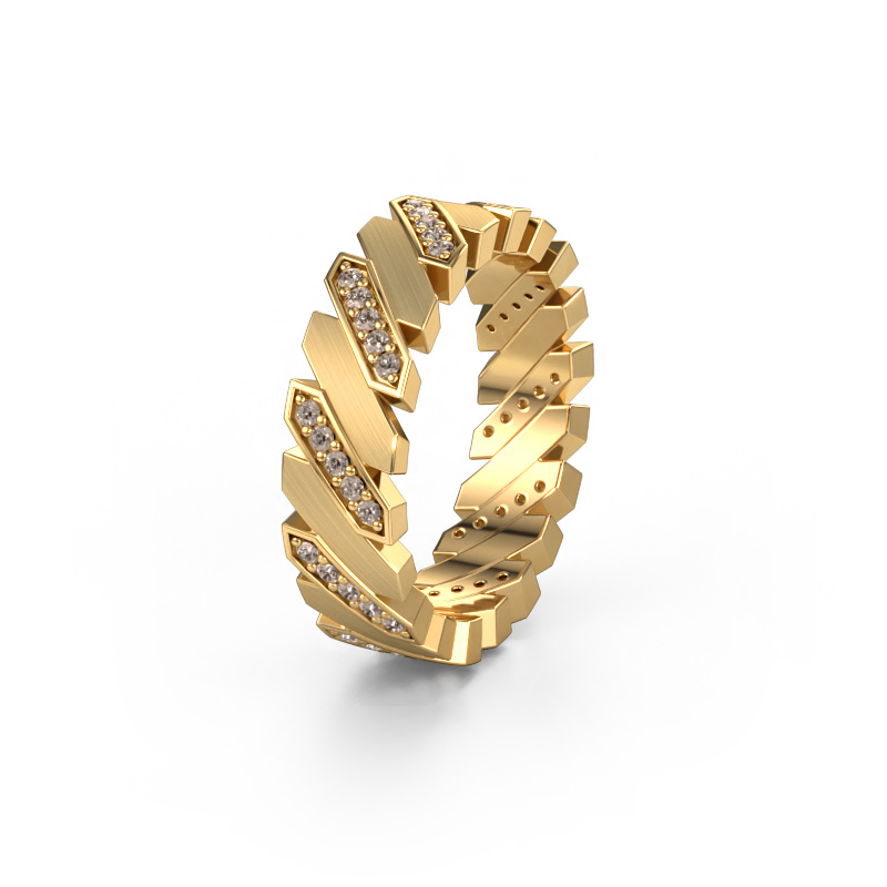 Bild von Ehering WH2036L 585 Gold ±7x2.2 mm Braun Diamant
