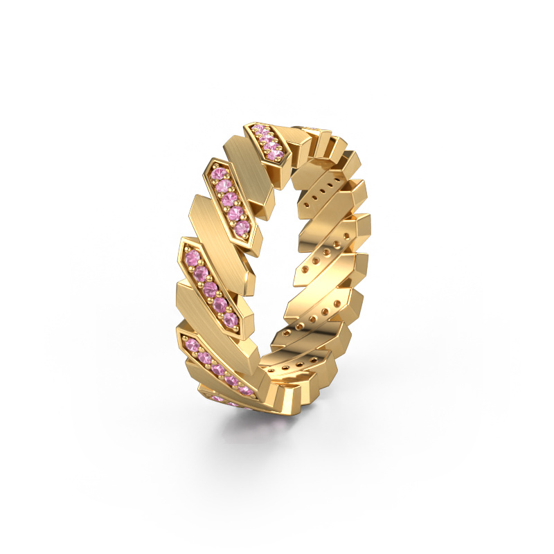 Image de Bague de mariage WH2036L 585 or jaune ±7x2.2 mm Saphir rose