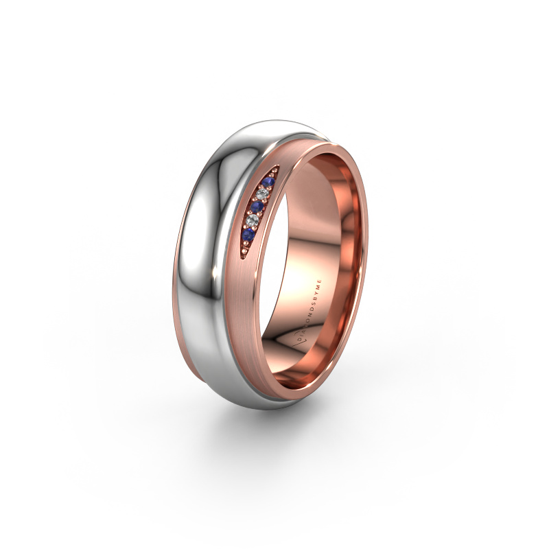 Bild von Trauring WH2038L 585 Roségold ±7x2.4 mm Saphir