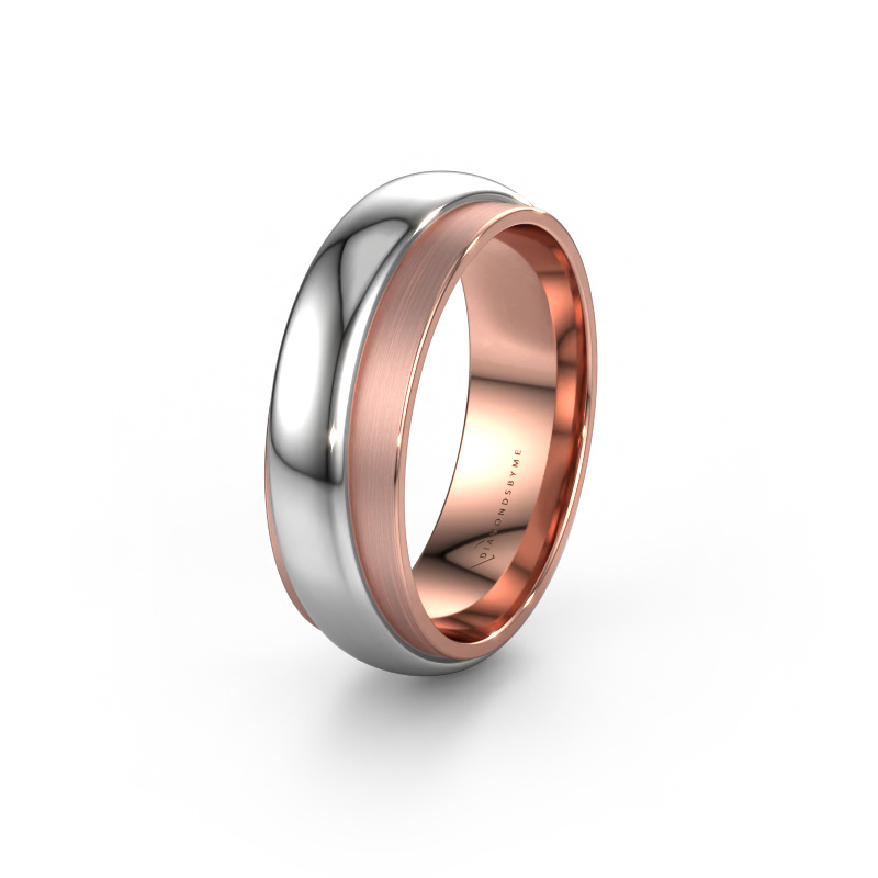 Image of Wedding ring WH2038M 585 rose gold ±0.28x0.09in