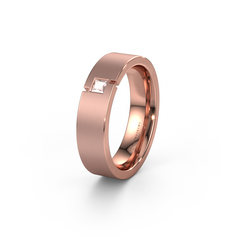 Image of Wedding ring WH2040L 585 rose gold ±0.22x0.09in Morganite champagne