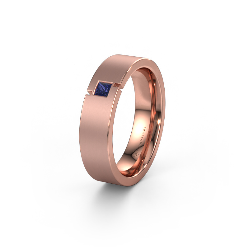 Afbeelding van Trouwring WH2040L 585 rosé goud ±5,5x2.2 mm Saffier