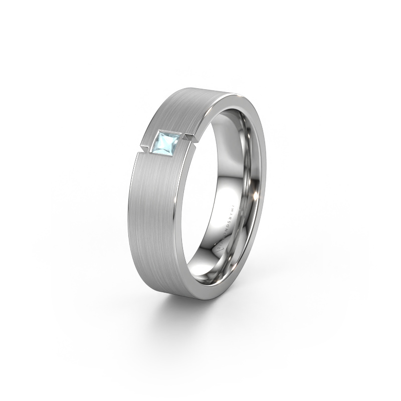 Bild von Ehering WH2040L 950 Platin ±5,5x2.2 mm Aquamarin