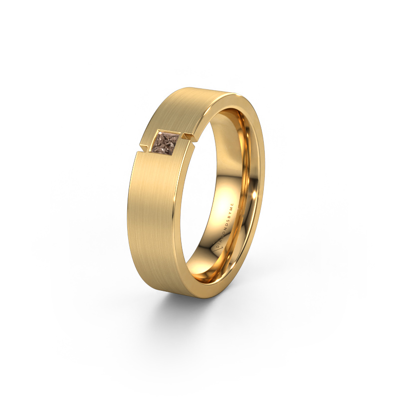Bild von Ehering WH2040L 585 Gold ±5,5x2.2 mm Braun Diamant