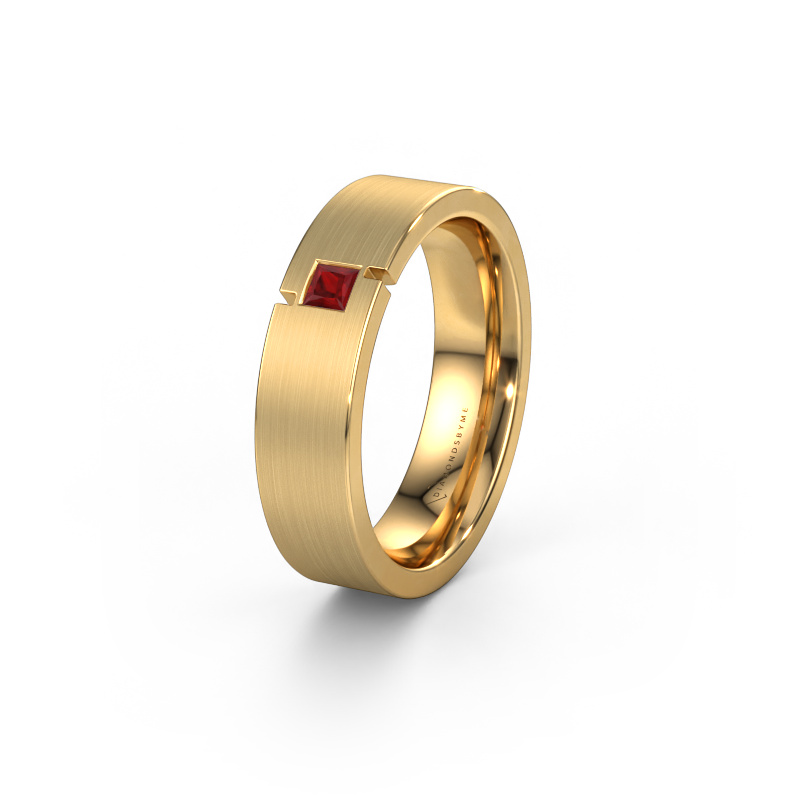 Image of Wedding ring WH2040L 585 gold ±5,5x2.2 mm Ruby