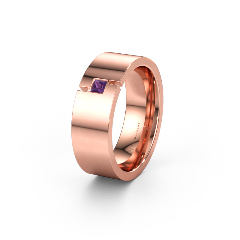 Bild av Vigselring WH2042P 585 roséguld ±7 x 2,4 mm Ametist