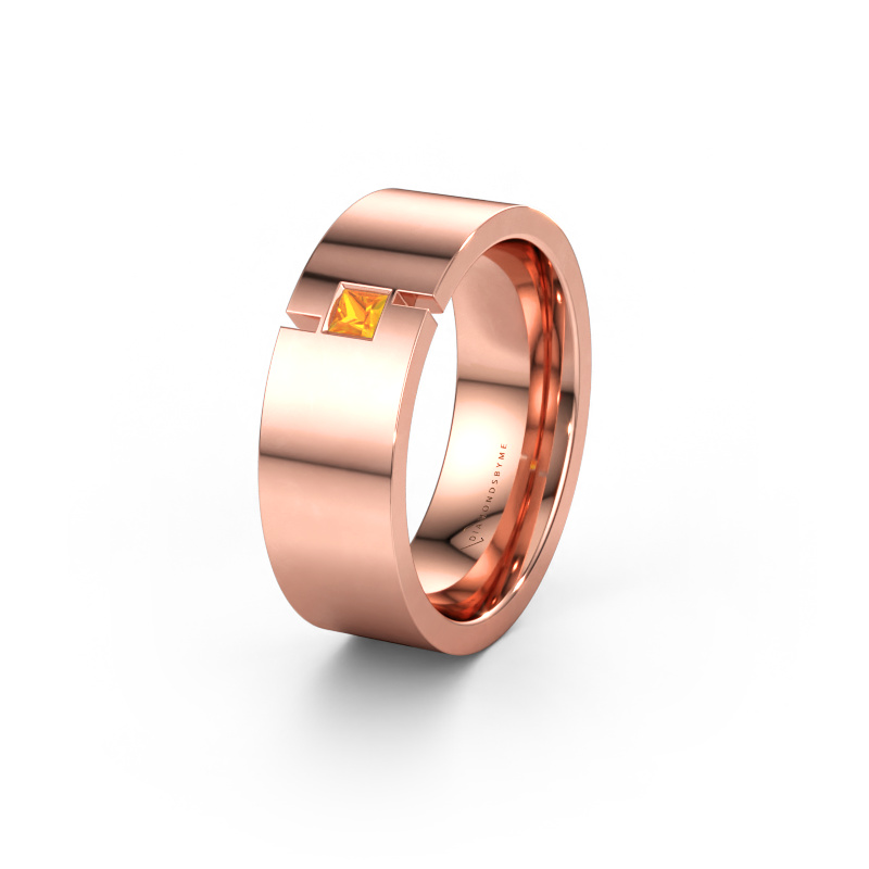 Immagine di Fede nuziale WH2042P 585 oro rosa ±7 x 2,4 mm Citrino