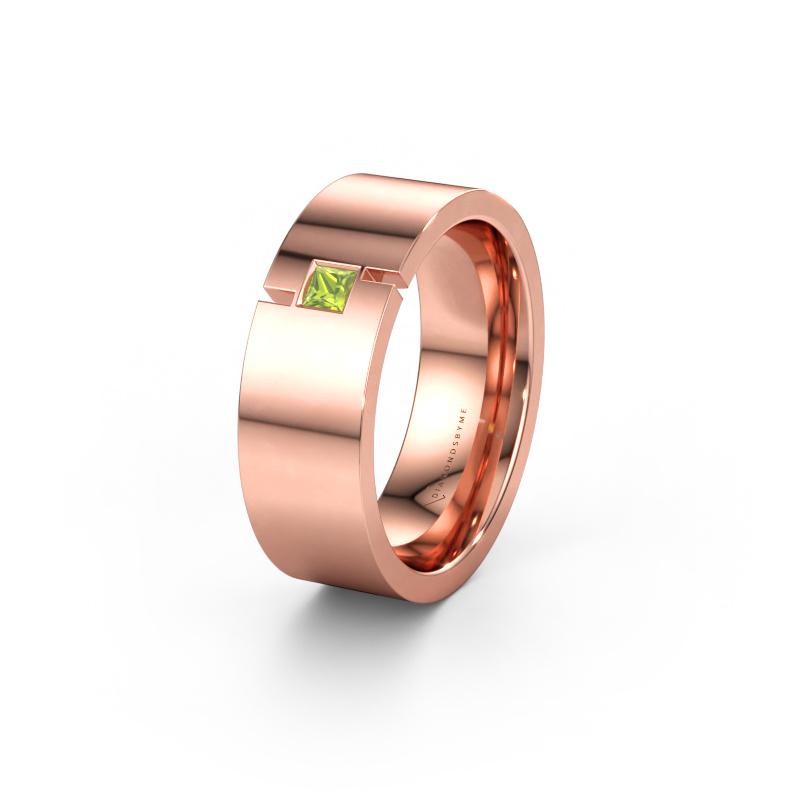 Immagine di Fede nuziale WH2042P 585 oro rosa ±7 x 2,4 mm Peridoto
