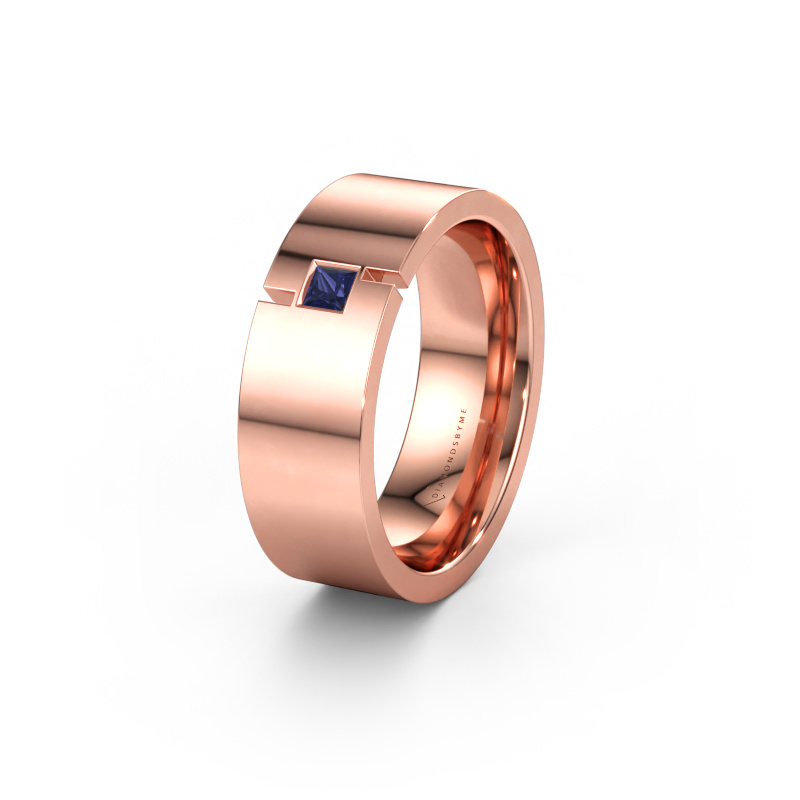 Immagine di Fede nuziale WH2042P 585 oro rosa ±7 x 2,4 mm Zaffiro