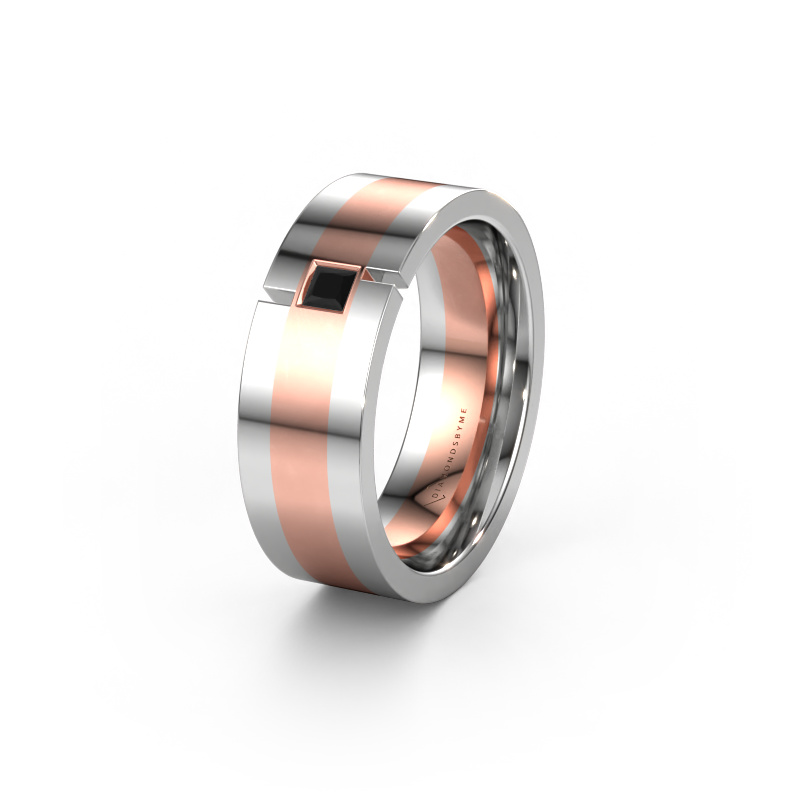 Bild von Ehering WH2042P 585 Roségold ±7x2.4 mm Schwarz Diamant