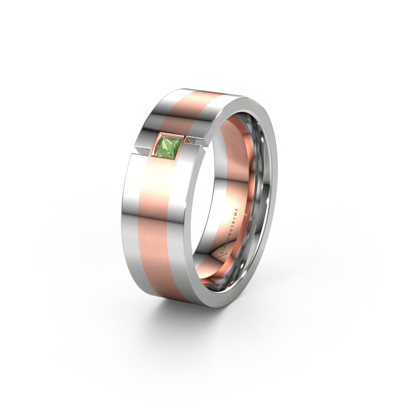Bild von Ehering WH2042P 585 Roségold ±7x2.4 mm Turmalin grün