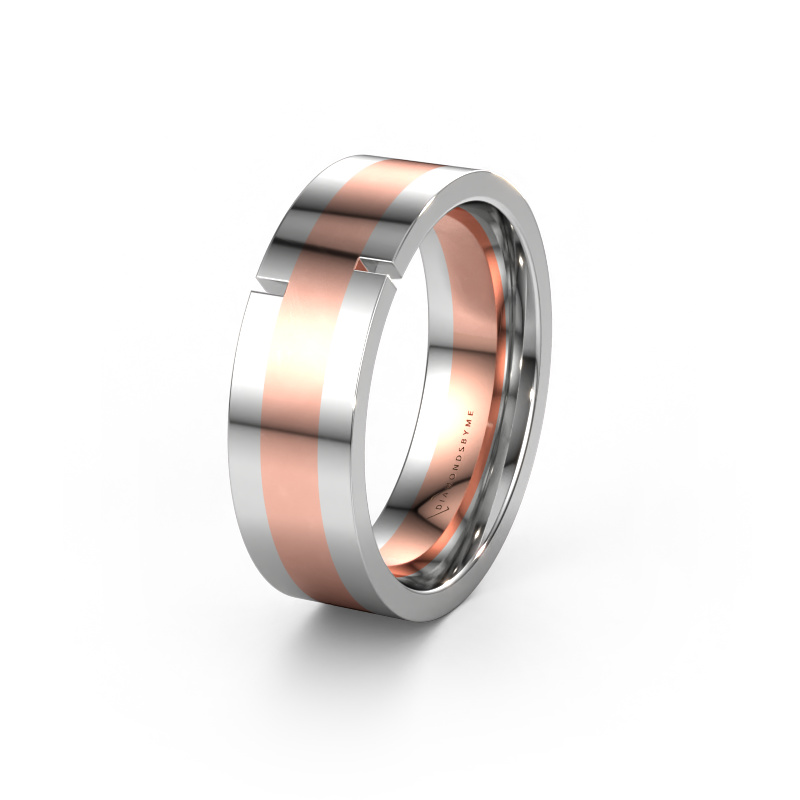 Image of Wedding ring WH2042P 585 rose gold ±0.28x0.09in