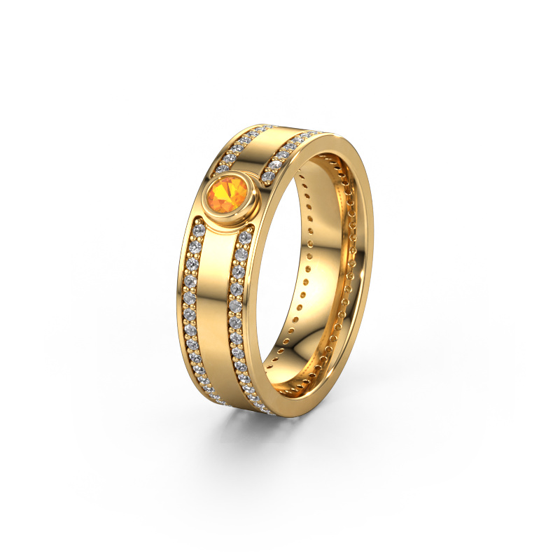 Image of Wedding ring WH2044P 585 gold ±0.24x0.08 in Citrin