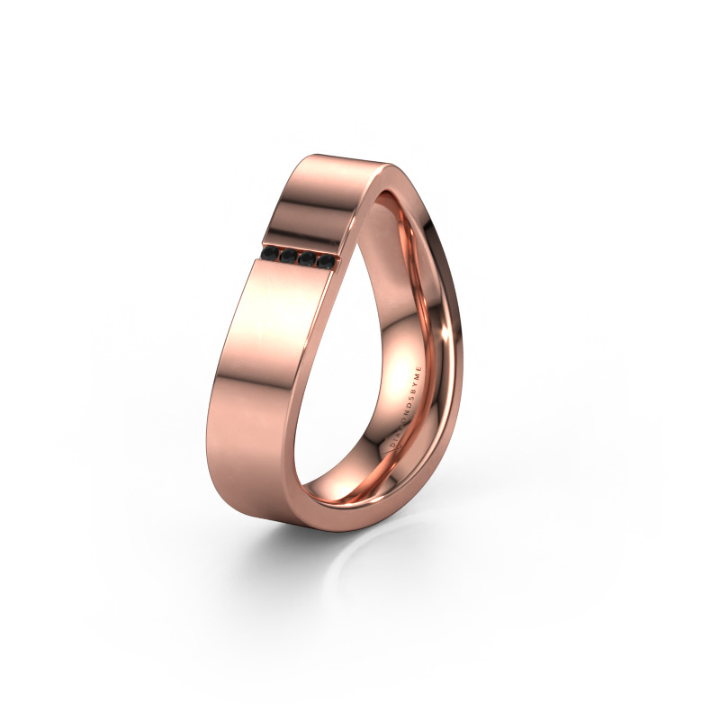 Bild von Ehering WH2046LP 585 Roségold ±5x2.2 mm Schwarz Diamant