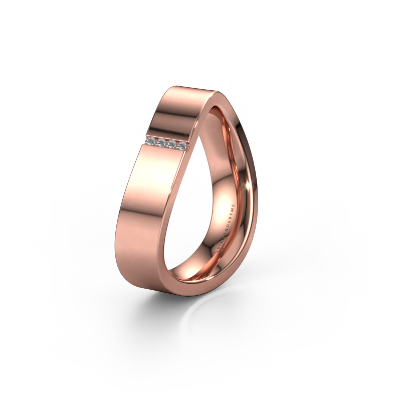 Image of Wedding ring WH2046LP 585 rose gold ±0.20x0.09in Zirconia