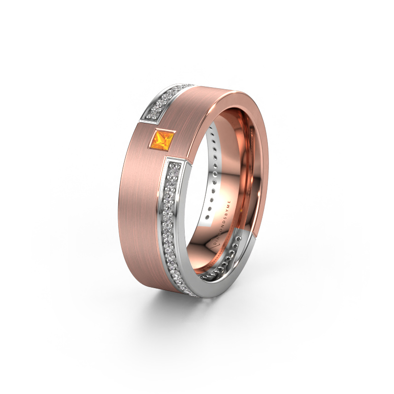 Bild von Ehering WH2048L17DM 585 Roségold ±7x2.4 mm Citrin