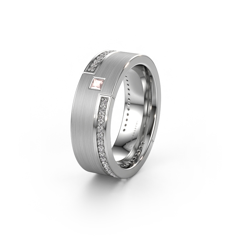 Bild von Ehering WH2048L17DM 585 Weißgold ±7x2.4 mm Morganit Champagner