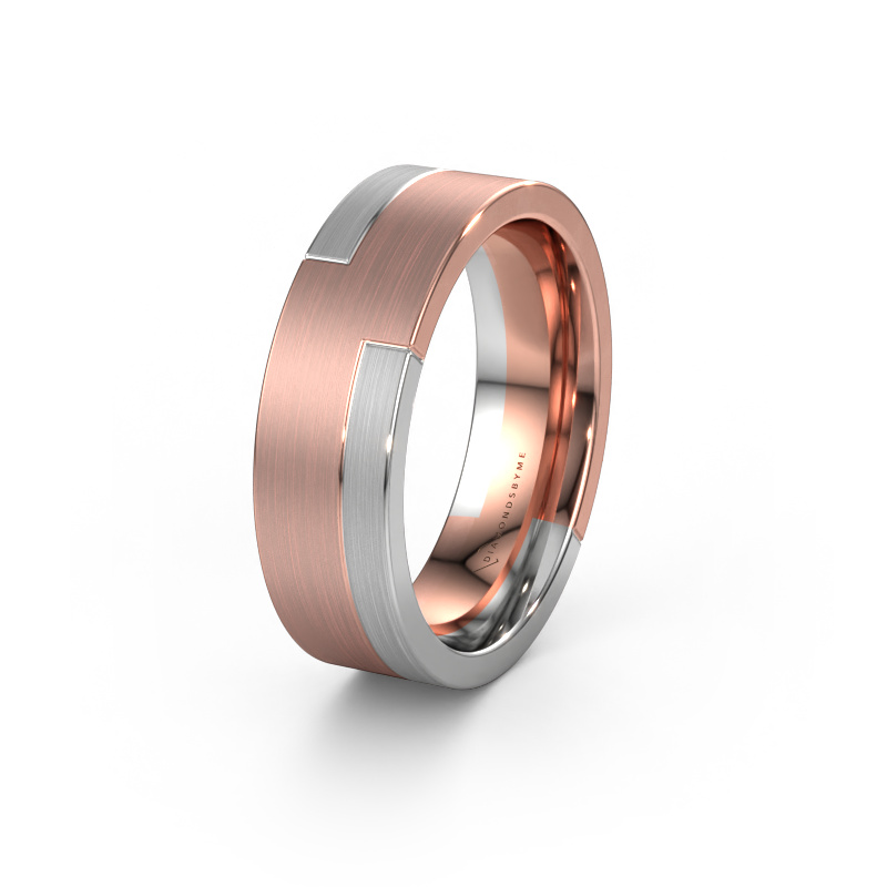 Image of Wedding ring WH2048M 585 rose gold ±0.28x0.09in