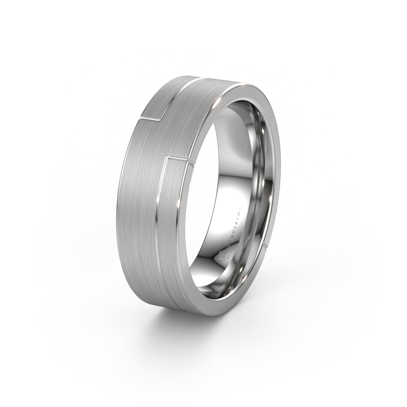 Image of Wedding ring WH2048M 585 white gold ±7x2.4 mm