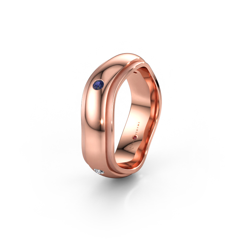 Immagine di Fede nuziale WH2050L26DP 585 oro rosa ±6 x 2,4 mm Zaffiro