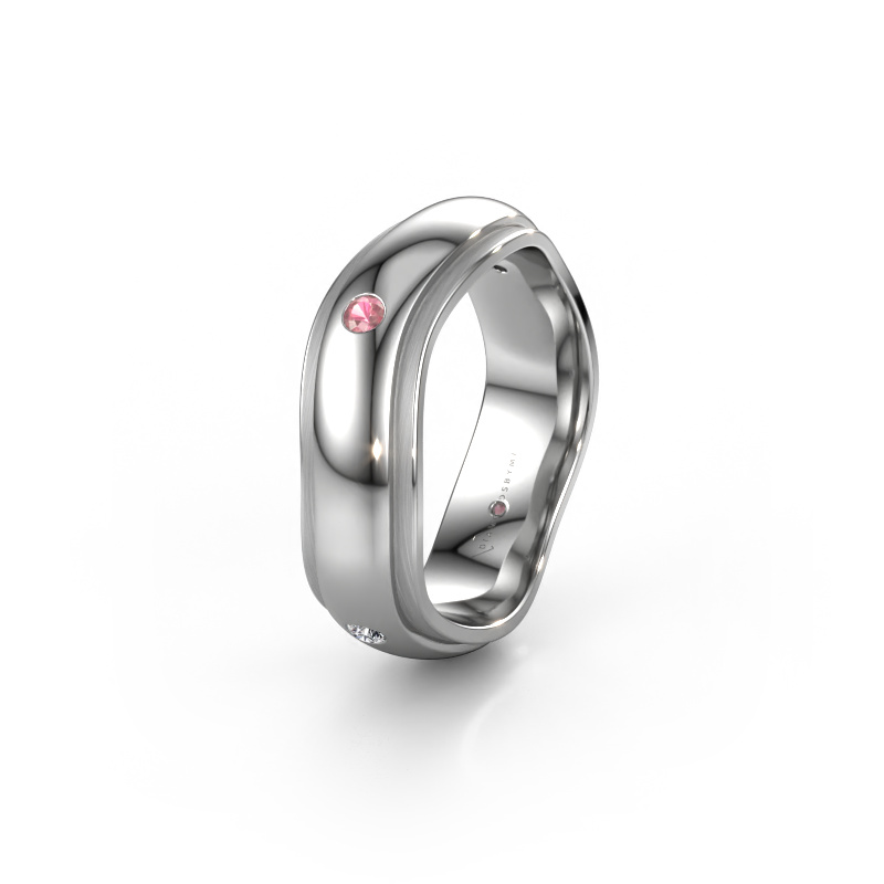 Bild von Ehering WH2050L26DP 950 Platin ±6x2.4 mm Turmalin rosa
