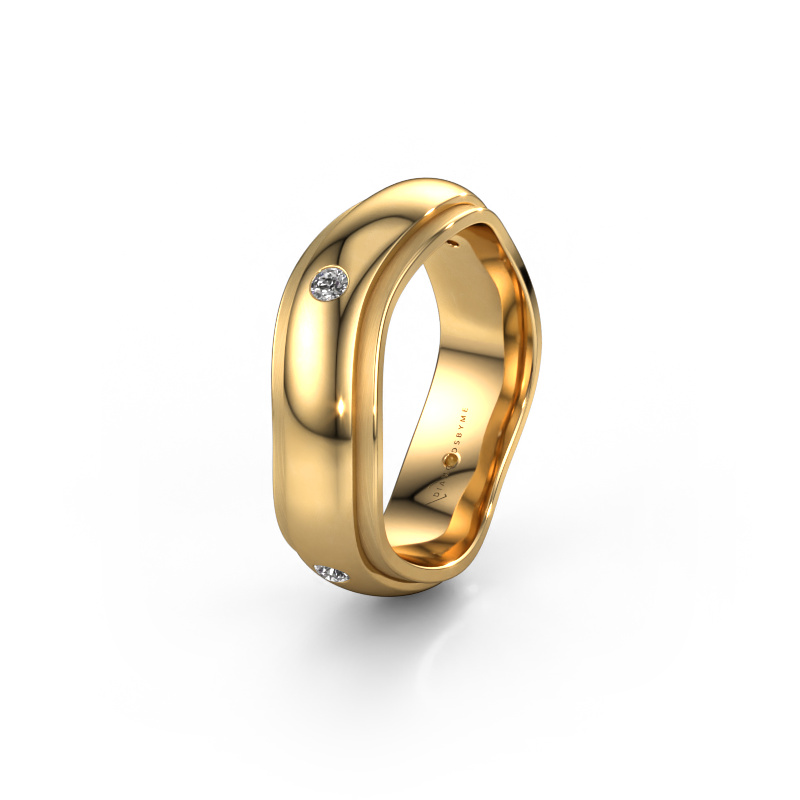 Image of Wedding ring WH2050L26DP 585 gold ±6x2.4 mm Lab-grown diamond