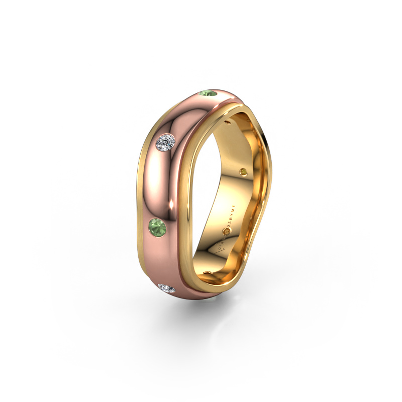 Image de Alliance WH2051L26DP 585 or rose ±6x2.4 mm Vert tourmaline