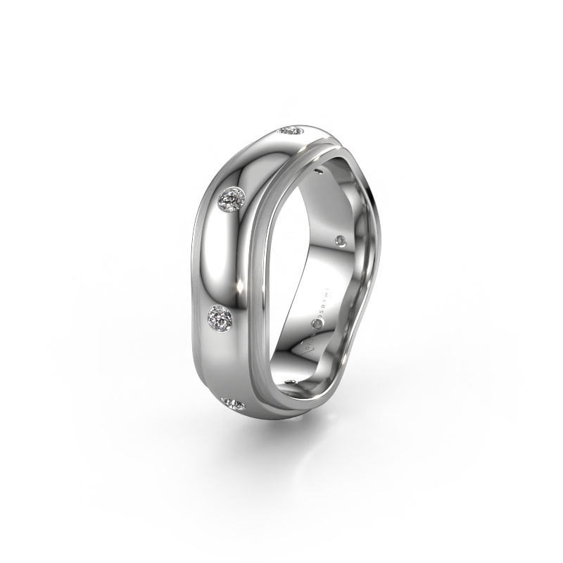 Image of Wedding ring WH2051L26DP 950 platinum ±0.24x0.09in Zirconia